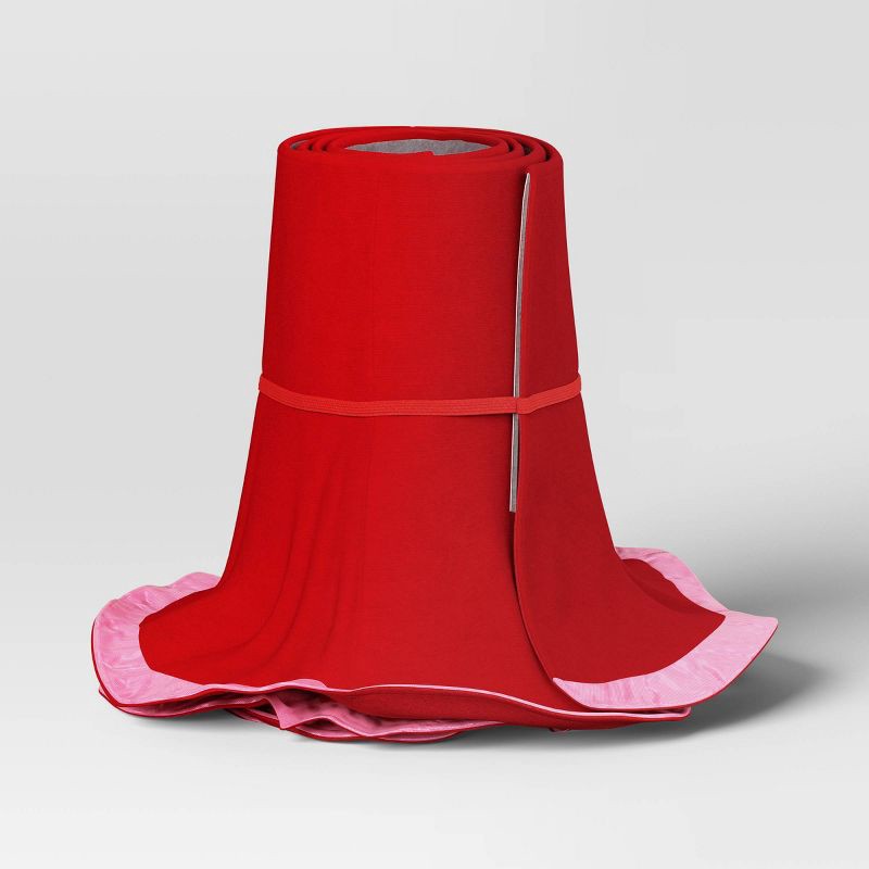 slide 3 of 5, Christmas Tree Stand Collar with Scalloped Satin Edge Red/Pink - Wondershop™, 1 ct