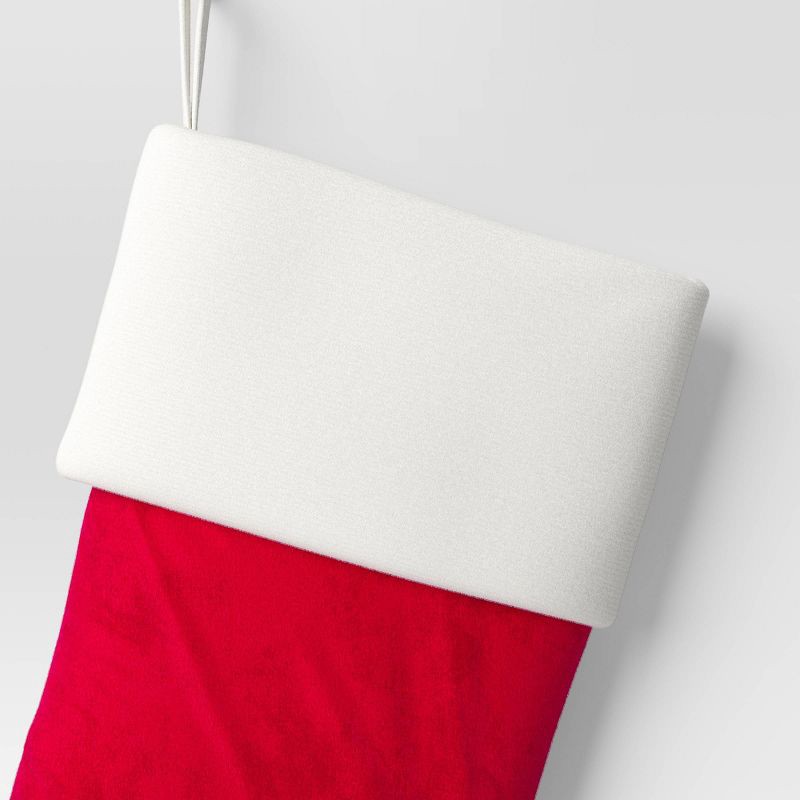 slide 3 of 3, 36" Christmas Velvet Stocking Red - Wondershop™, 1 ct