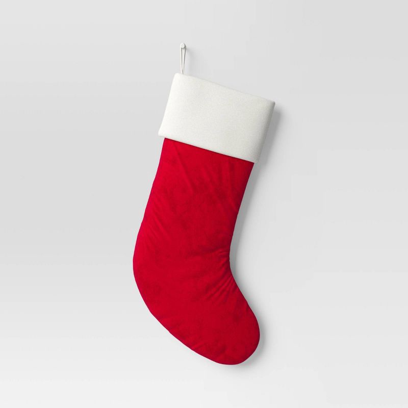slide 1 of 3, 36" Christmas Velvet Stocking Red - Wondershop™, 1 ct