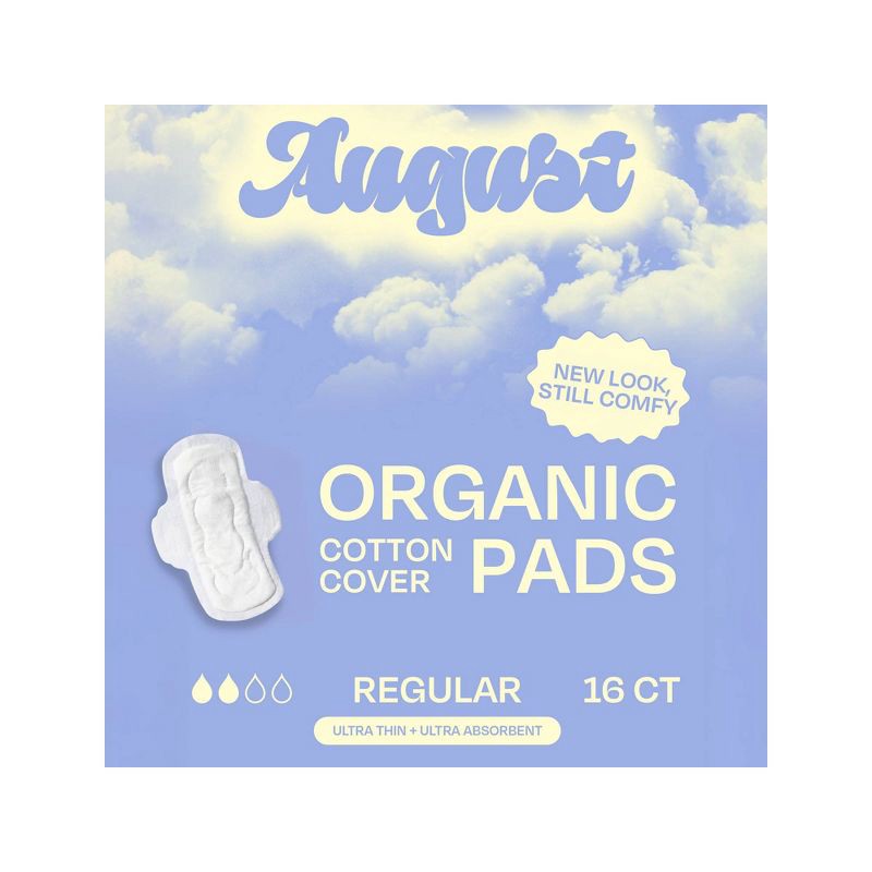 slide 6 of 6, Its August Regular Pads - 16ct, 16 ct