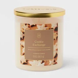 Lidded Glass Cookie Exchange Jar Candle 10oz - Threshold™
