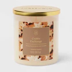 Lidded Glass Cookie Exchange Jar Candle 10oz - Threshold™