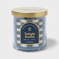 2 Wick 15.1oz Lidded Jar Candle Twilight Bonfire - Threshold™