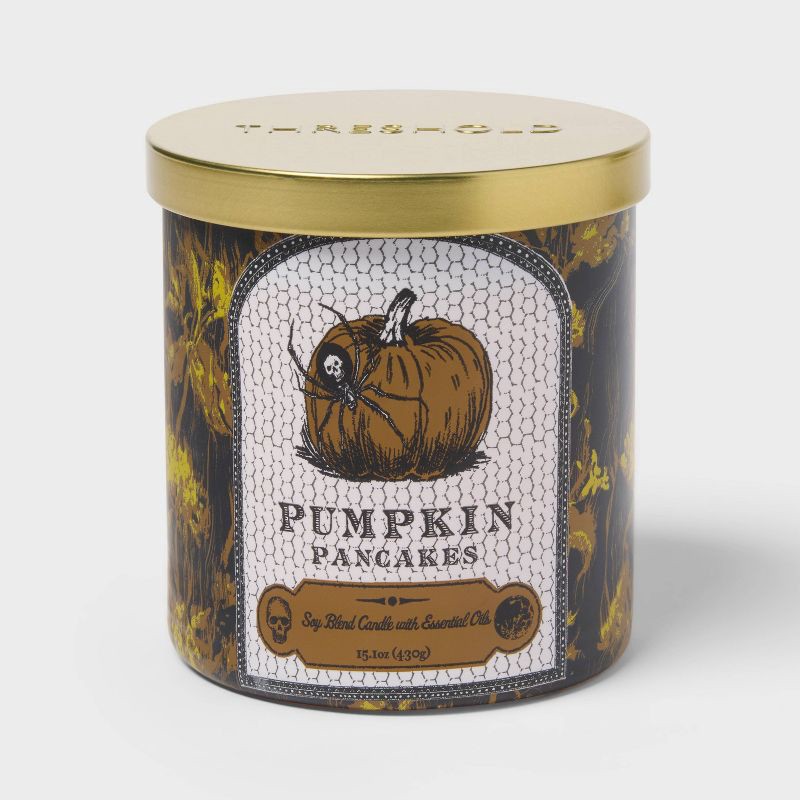 slide 1 of 3, 2 Wick 15.1oz Limited Edition Lidded Jar Candle Pumpkin Pancakes - Threshold™, 15.1 oz