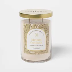 2 Wick 21.5oz Lidded Jar Candle Almond Croissant - Threshold™