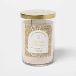 2 Wick 21.5oz Lidded Jar Candle Almond Croissant - Threshold™