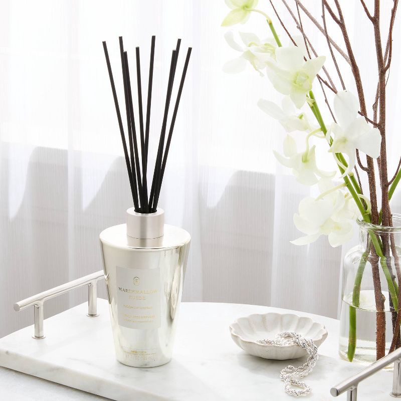 slide 2 of 3, 6oz Reed Diffuser Marshmallow Suede - Threshold™, 6 oz