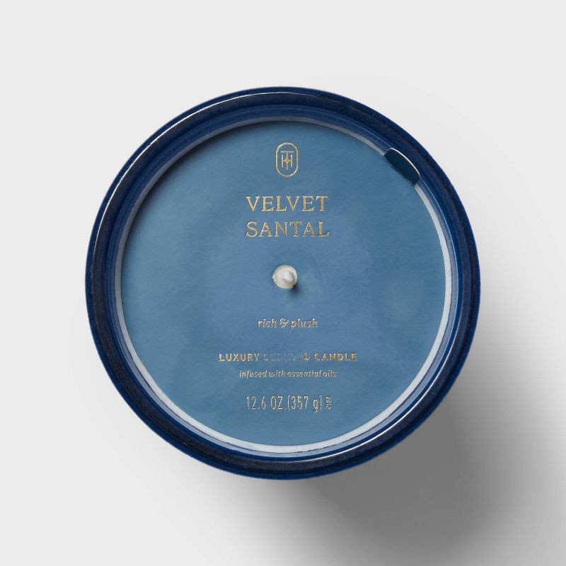 slide 4 of 4, Velvet Santal Jar Candle 12.6oz - Threshold™, 12.6 oz