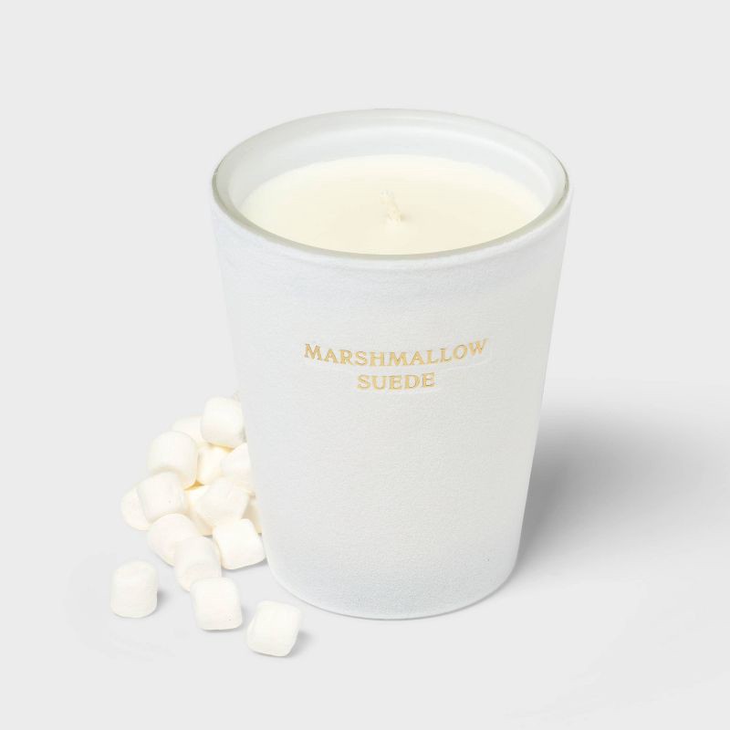 slide 3 of 4, Velvet Marshmallow Suede Jar Candle 12.6oz - Threshold™, 12.6 oz