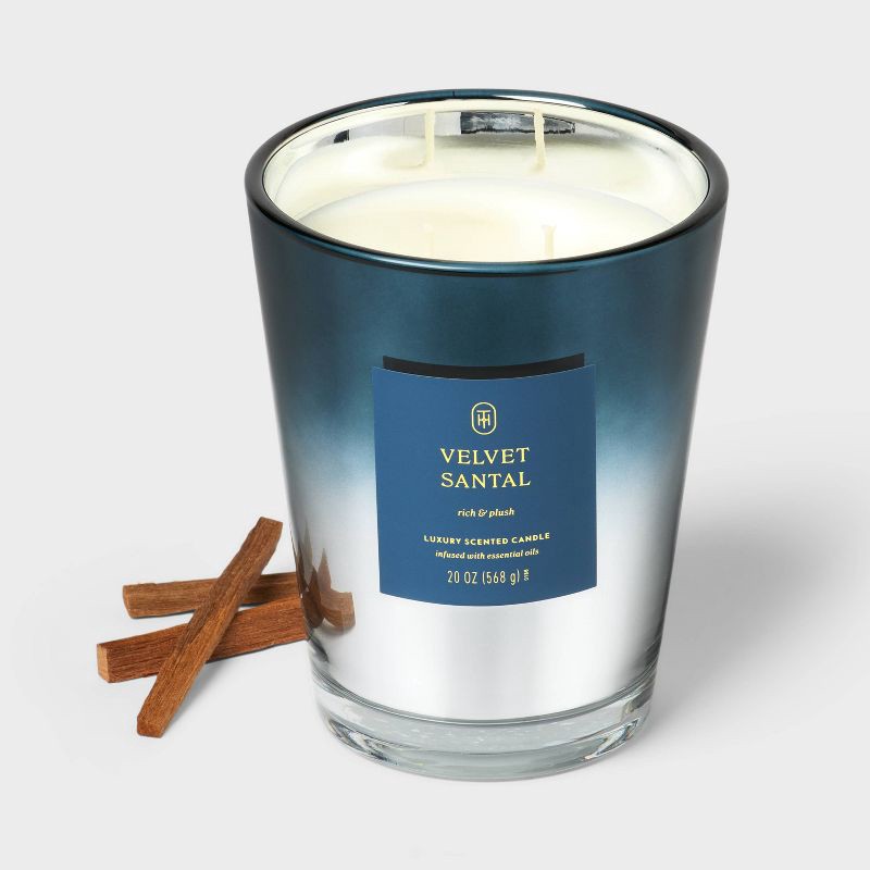 slide 3 of 4, Velvet Santal Jar Candle 20oz - Threshold™, 20 oz