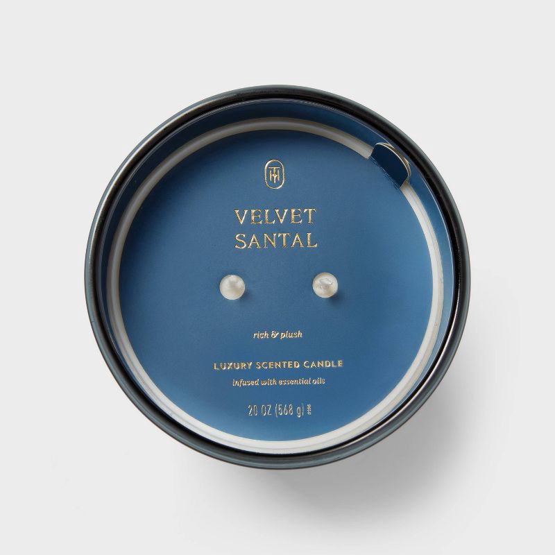 slide 4 of 4, Velvet Santal Jar Candle 20oz - Threshold™, 20 oz