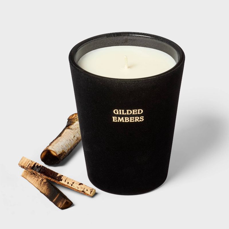 slide 3 of 4, Velvet Gilded Embers Jar Candle 12.6oz - Threshold™, 12.6 oz