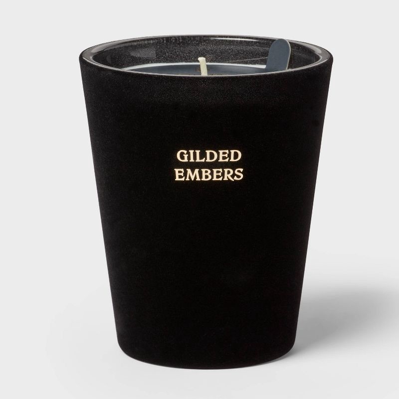 slide 1 of 4, Velvet Gilded Embers Jar Candle 12.6oz - Threshold™, 12.6 oz