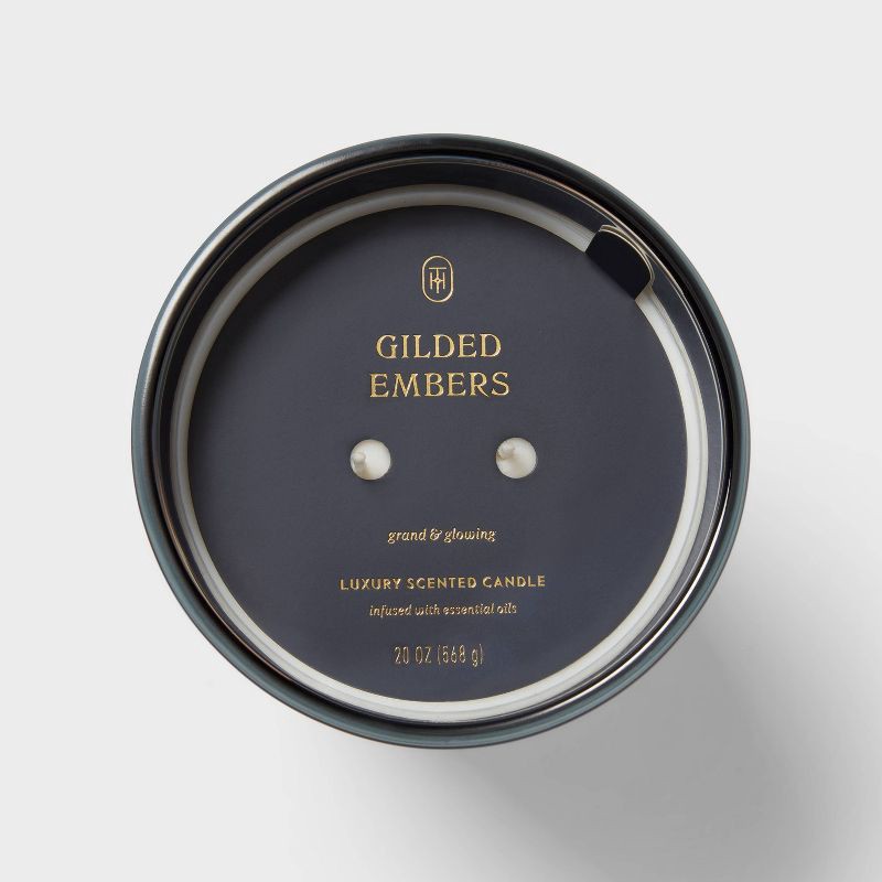 slide 4 of 4, Gilded Embers Jar Candle 20oz - Threshold™, 20 oz