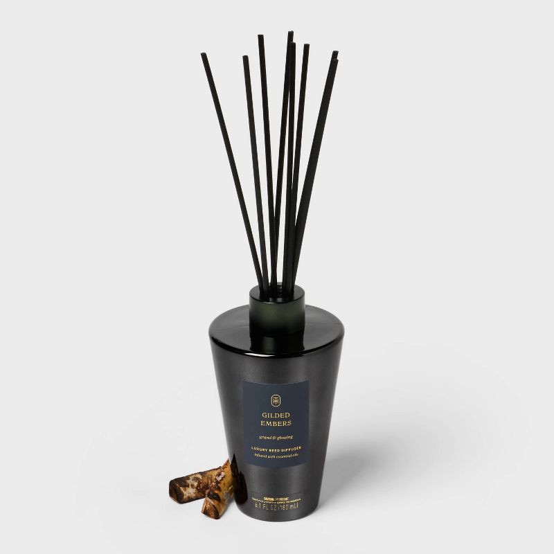slide 3 of 3, 6oz Reed Diffuser Gilded Embers - Threshold™, 6 oz