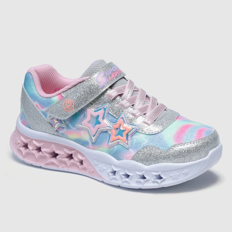 slide 5 of 5, S Sport By Skechers Girls' Bree Sneakers - Silver 1, 1 ct