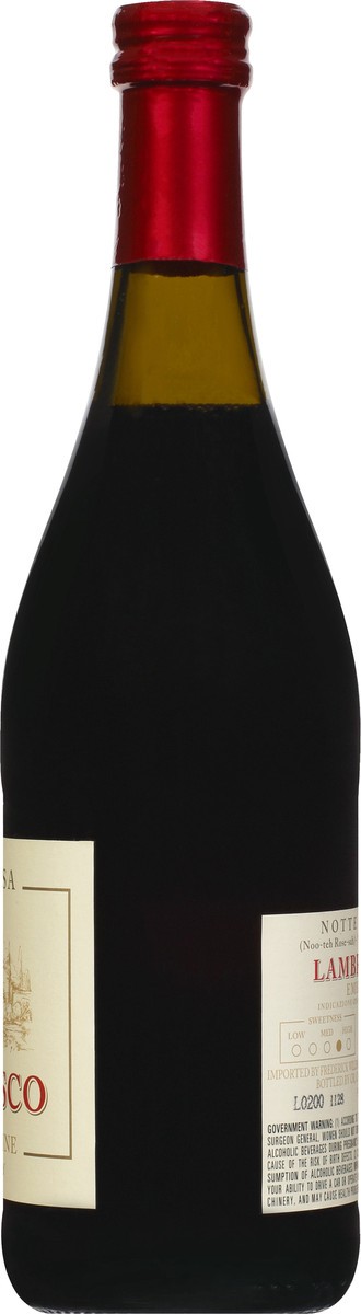 slide 11 of 11, Notte Rossa Lambrusco Italian Red Wine, 750 ml