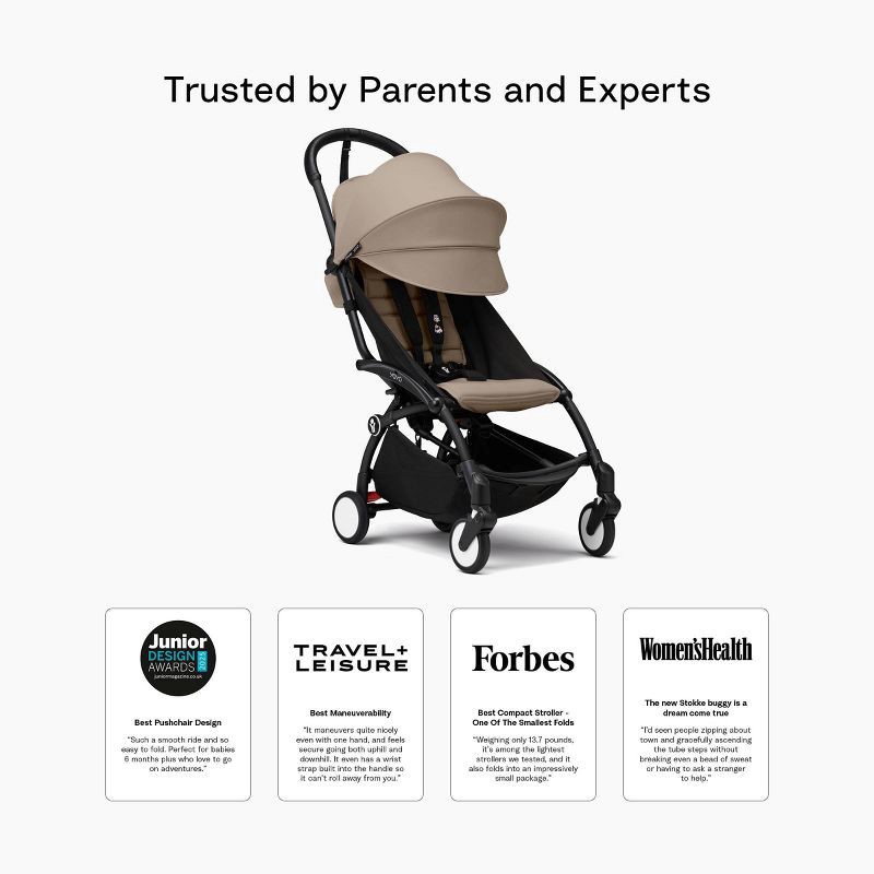 slide 6 of 11, Stokke YOYO³ Stroller Lightweight & Compact Carry-On Compatible - Black Taupe - 6m+, 1 ct