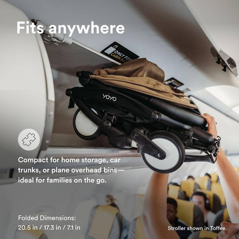 slide 7 of 11, Stokke YOYO³ Stroller Lightweight & Compact Carry-On Compatible - Black Taupe - 6m+, 1 ct