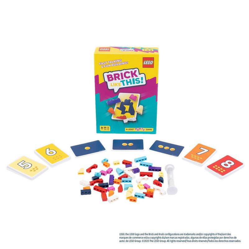 slide 4 of 4, Asmodee Brick Like This Board Game: Party Game, 2-8 Players, 15-Minute Play, Problem Solving, Includes Cards & Timer, 1 ct