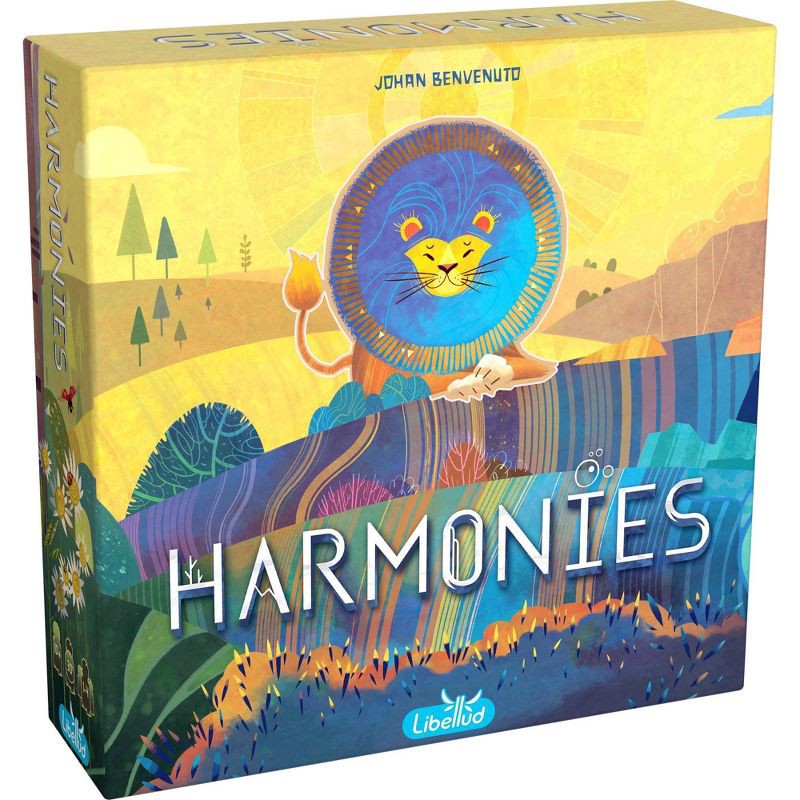 slide 2 of 4, Asmodee Harmonies Board Game: Educational, Patterns, 30-Min Play, 1-4 Players, Cards & Wooden Pieces Included, 1 ct