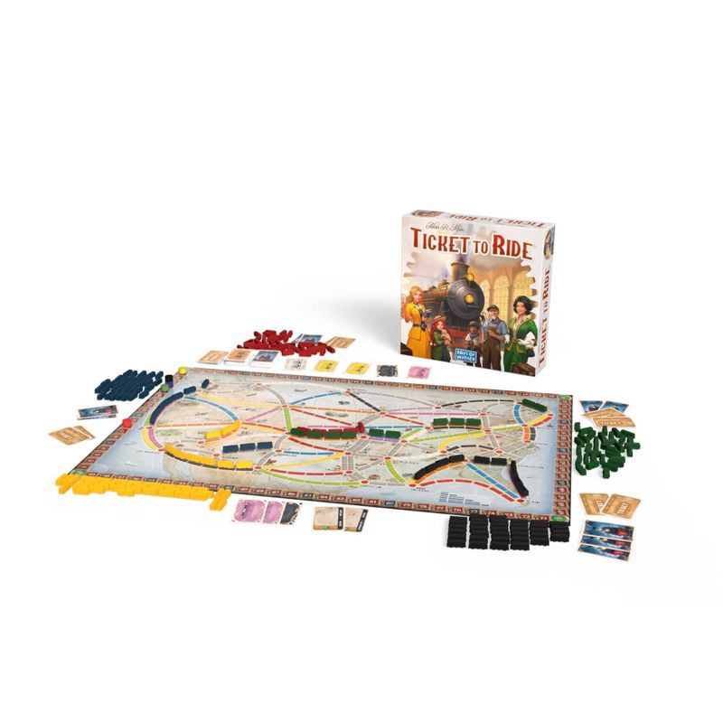 slide 4 of 4, Asmodee Ticket to Ride - Refresh Board Game: Strategy & War Game, 2-5 Players, 30-60 Minutes, Geography Focus, 1 ct