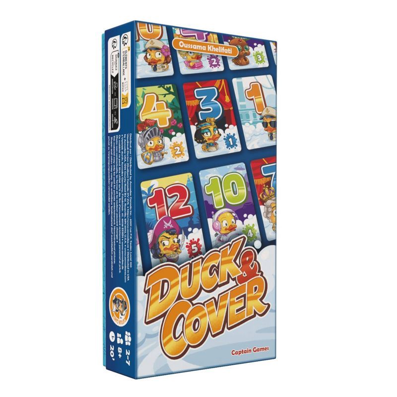 slide 2 of 5, Asmodee Duck & Cover Card Game: Educational Numbers, Party Cards, 2-7 Players, Full Game Set, 1 ct