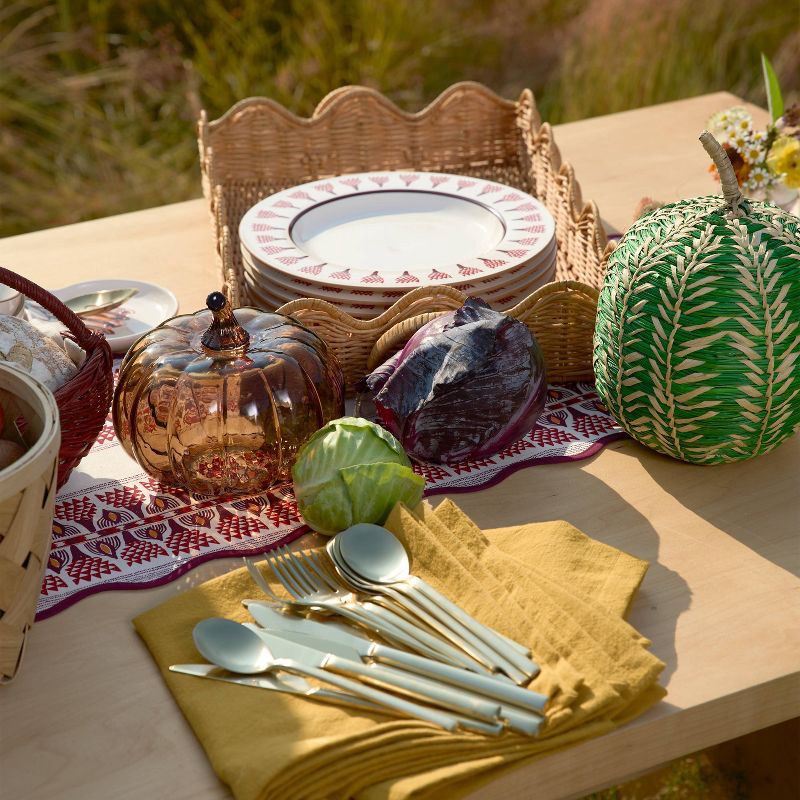 slide 3 of 4, 3pk Fall Glass Pumpkins - Threshold™, 3 ct