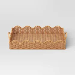 Scallop Wicker Tray - Threshold™
