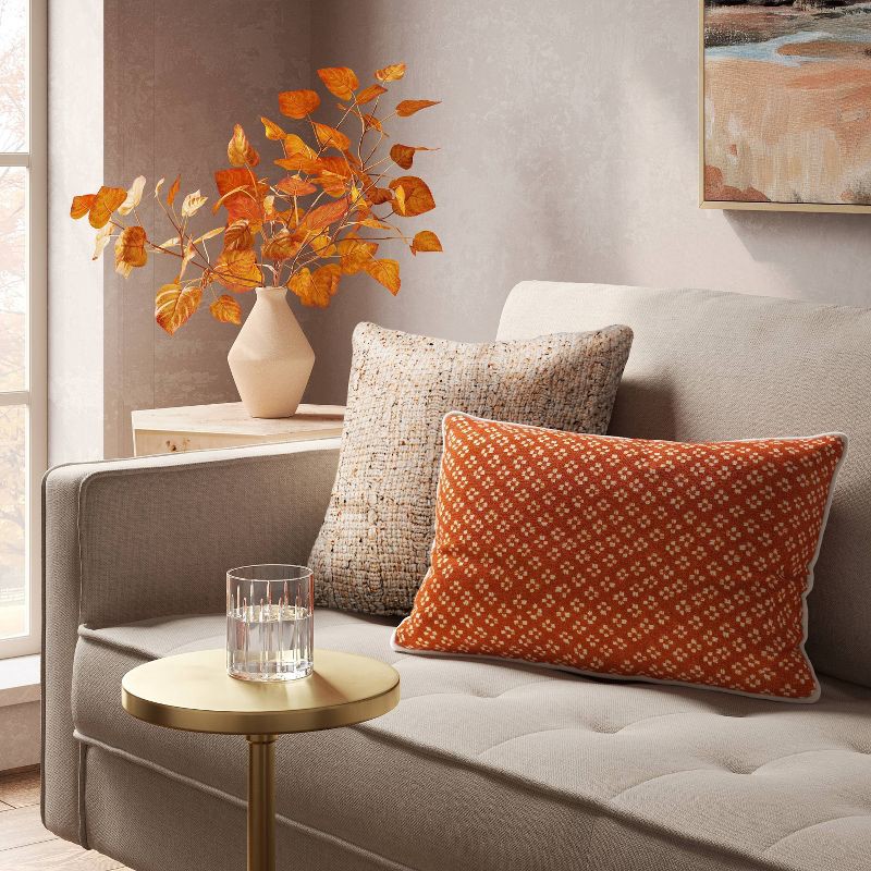 slide 4 of 4, Square Marled Knit Pillow Neutral - Threshold™, 1 ct