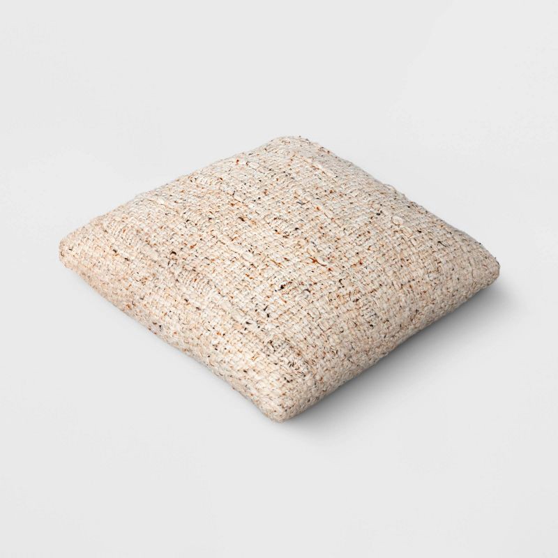 slide 2 of 4, Square Marled Knit Pillow Neutral - Threshold™, 1 ct