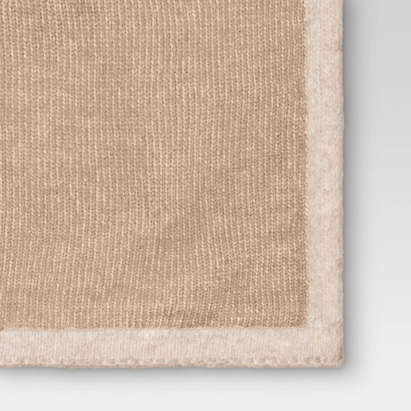 slide 4 of 6, The Cozy Collection Cozy Faux Cashmere Knit Throw Tan - Threshold™, 1 ct