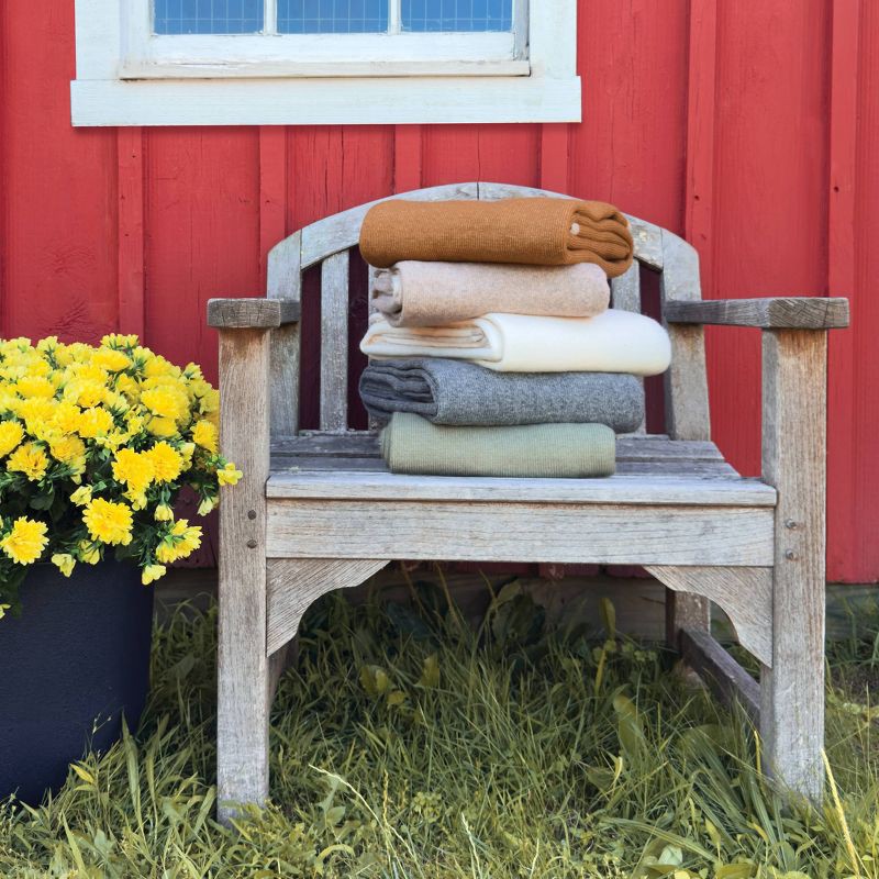 slide 6 of 6, The Cozy Collection Cozy Faux Cashmere Knit Throw Tan - Threshold™, 1 ct