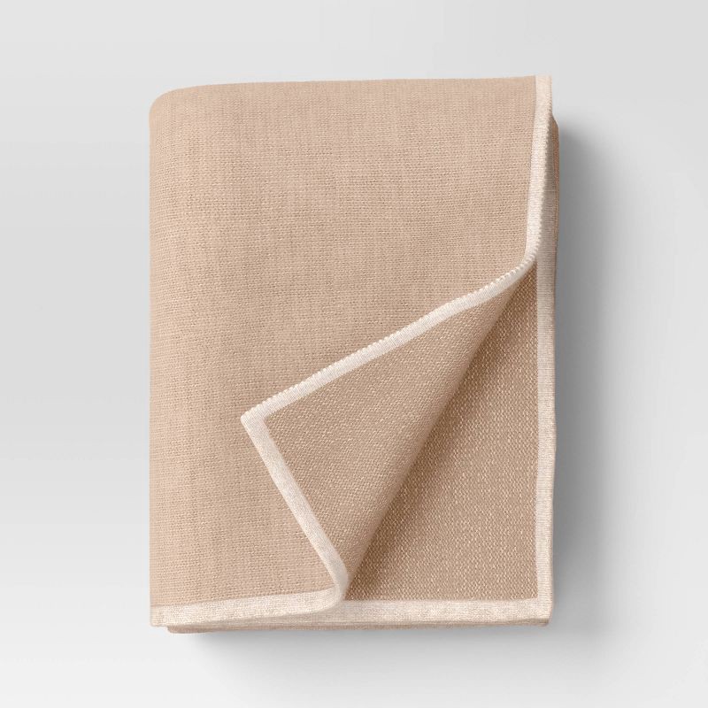 slide 1 of 6, The Cozy Collection Cozy Faux Cashmere Knit Throw Tan - Threshold™, 1 ct