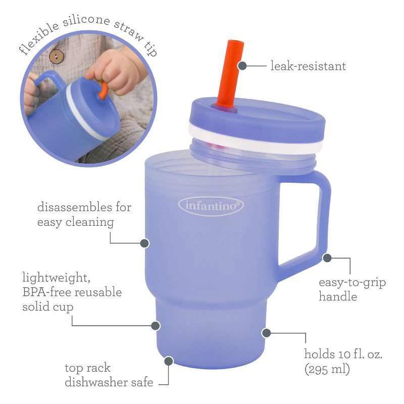 slide 3 of 11, Infantino My 1st Tumbler - Blue - 10oz, 10 oz