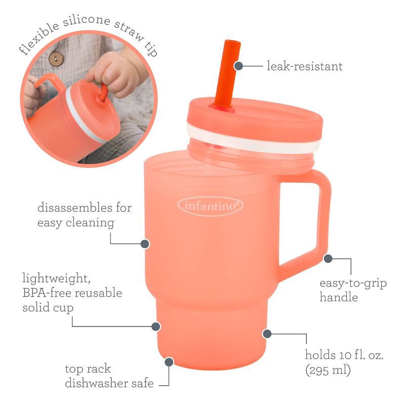 slide 5 of 11, Infantino My 1st Tumbler - Pink - 10oz, 10 oz