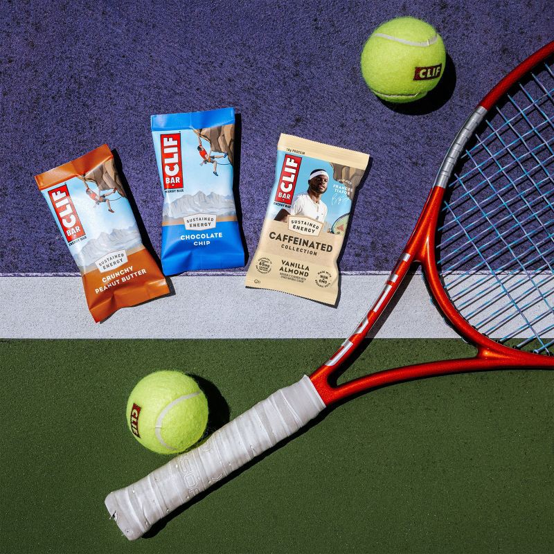 slide 3 of 6, CLIF Bar Vanilla Almond with Caffeine Granola Plant-Based Soy Protein Bars Made with Organic Oats - 10g Protein - 12oz/5ct, 10 gram, 12 oz, 5 ct