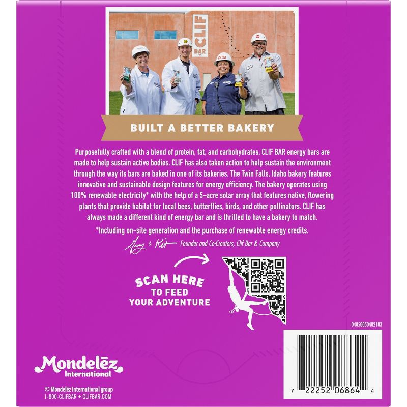 slide 2 of 12, CLIF Bar Chocolate Chip Peanut Crunch Granola Plant-Based Soy Protein Bars Made with Organic Oats - 11g Protein - 12oz/5ct, 11 gram, 12 oz, 5 ct