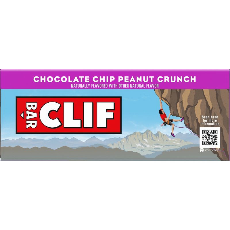 slide 9 of 12, CLIF Bar Chocolate Chip Peanut Crunch Granola Plant-Based Soy Protein Bars Made with Organic Oats - 11g Protein - 12oz/5ct, 11 gram, 12 oz, 5 ct