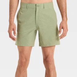 Men's 7'' Hybrid Swim Shorts - Goodfellow & Co™ Olive Green 38