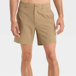 Men's 7'' Hybrid Swim Shorts - Goodfellow & Co™ Khaki 38