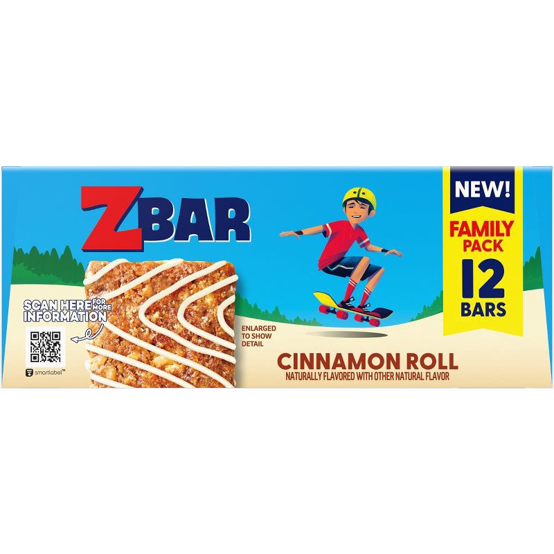 slide 9 of 11, CLIF KID ZBAR Cinnamon Roll Granola Bar Organic - 15.24oz/12pk, 15.24 oz, 12 ct