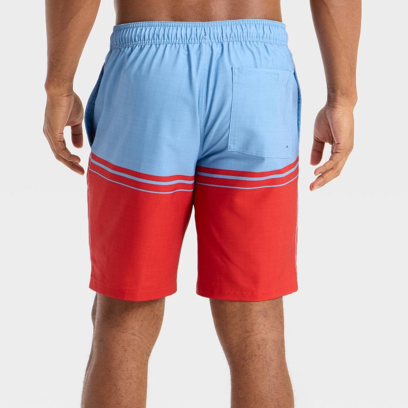 slide 2 of 3, Men's 7" Colorblock Swim Shorts - Goodfellow & Co™ Red XL, 1 ct