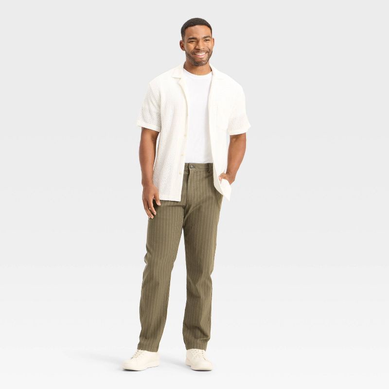 slide 3 of 3, Men's Slim Fit Trousers - Goodfellow & Co™ Green 36x32, 1 ct