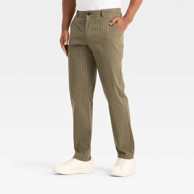 slide 1 of 3, Men's Slim Fit Trousers - Goodfellow & Co™ Green 36x32, 1 ct