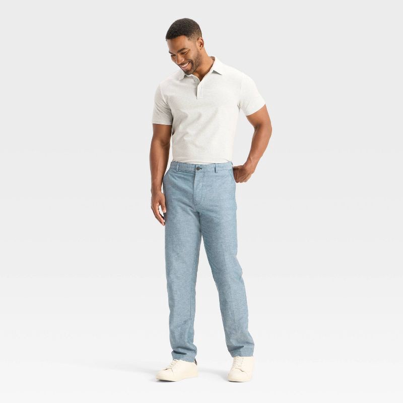 slide 3 of 3, Men's Slim Fit Trousers - Goodfellow & Co™ Blue 30x30, 1 ct