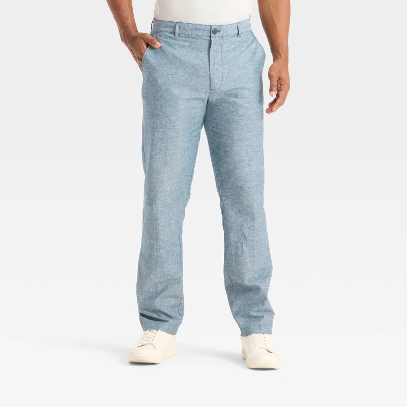slide 1 of 3, Men's Slim Fit Trousers - Goodfellow & Co™ Blue 30x30, 1 ct