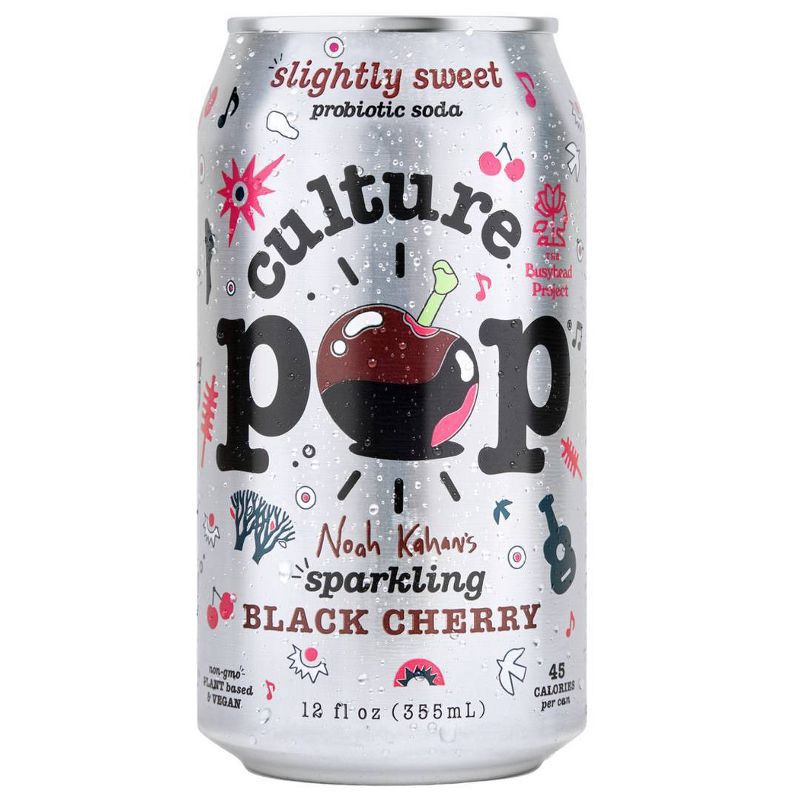 slide 1 of 1, Culture Pop Black Cherry Soda - 12 fl oz Can, 12 fl oz