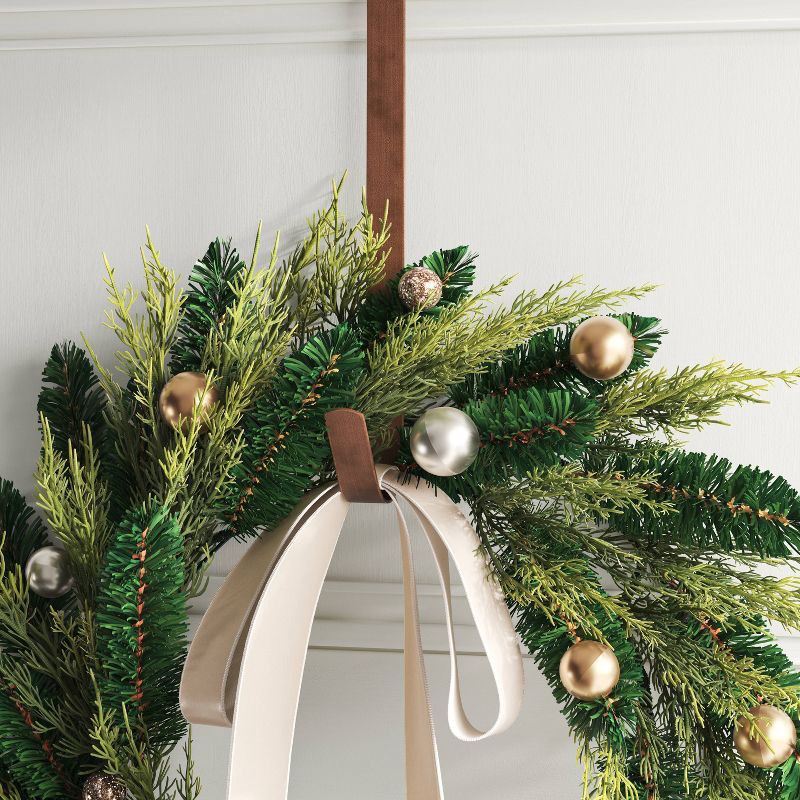 slide 3 of 3, 13.5" Metal Christmas Wreath Hanger Oil Rubbed Bronze - Wondershop™, 1 ct