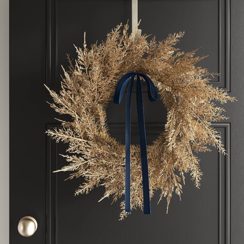 slide 2 of 3, 13.5" Metal Christmas Wreath Hanger Silver - Wondershop™, 1 ct